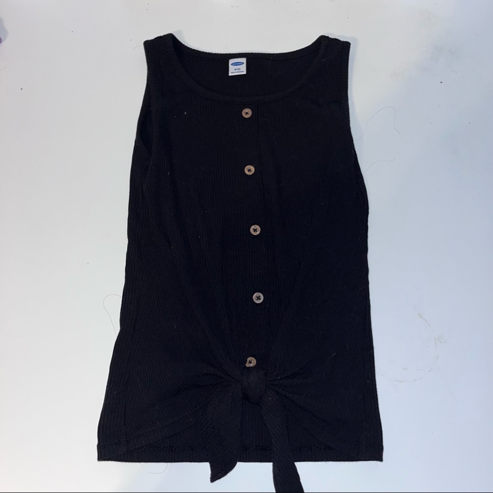 black bottom down tank top